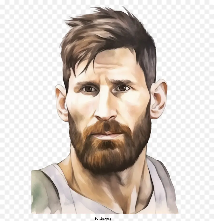 Acuarela Lionel Messi，Lionel Messi PNG