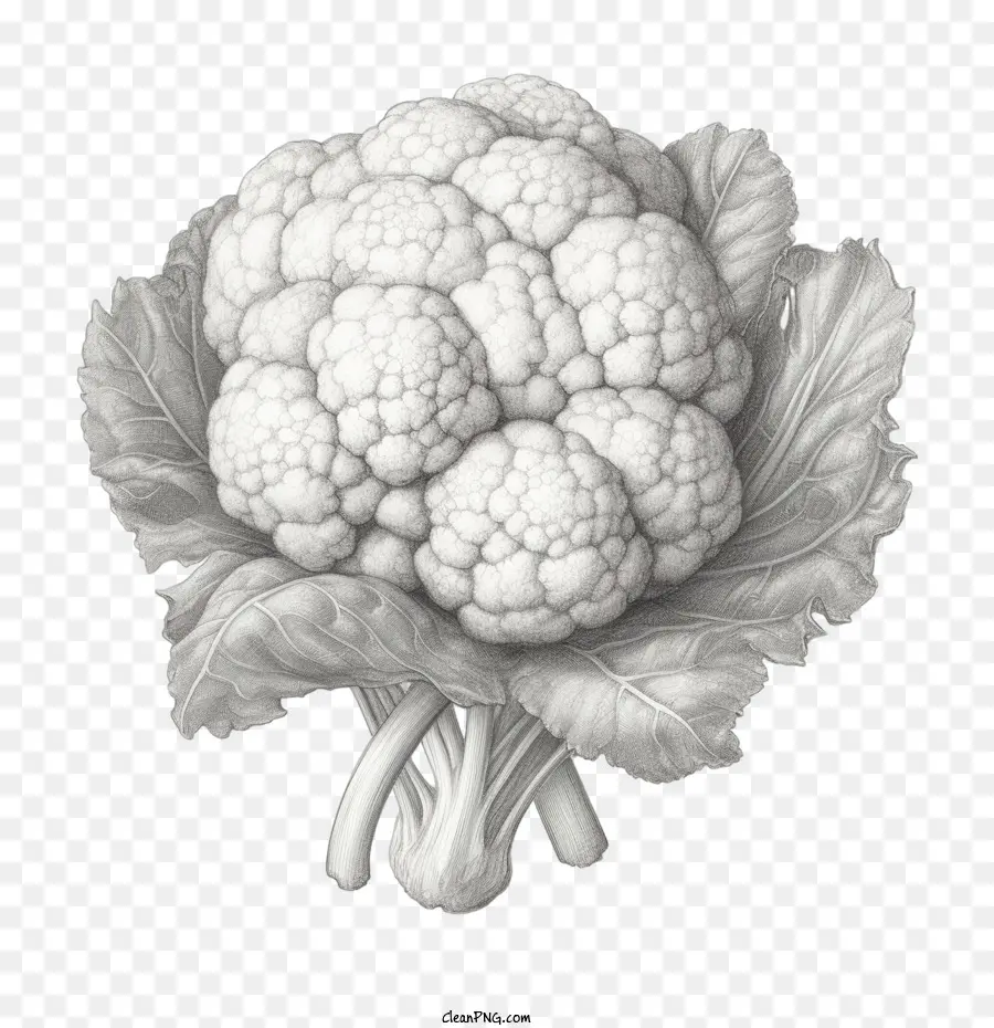 La Coliflor，Coliflor Dibujada A Mano PNG