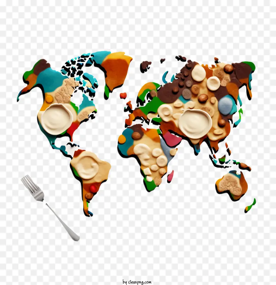 Día Mundial De La Alimentación，Mapa Mundial PNG