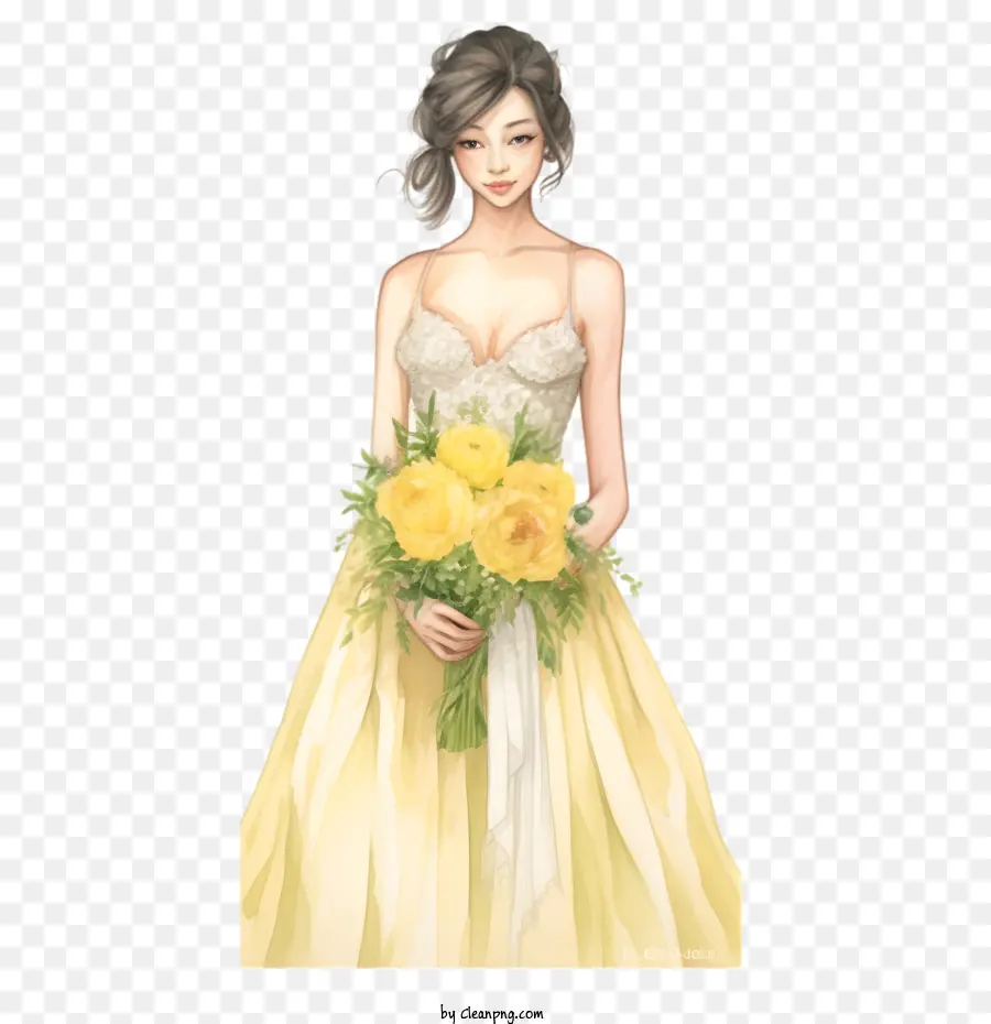 Vestido De Novia，Vestido De Novia De Acuarela PNG