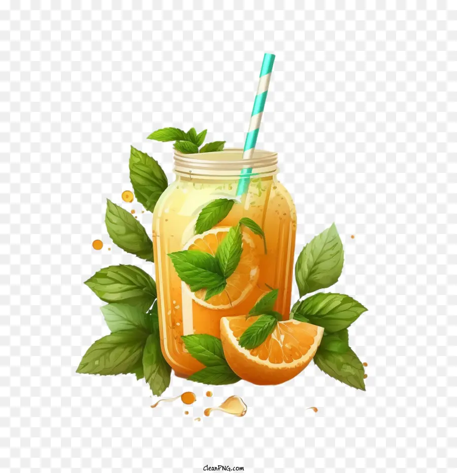 Jugo De Naranja，Jar Mason PNG