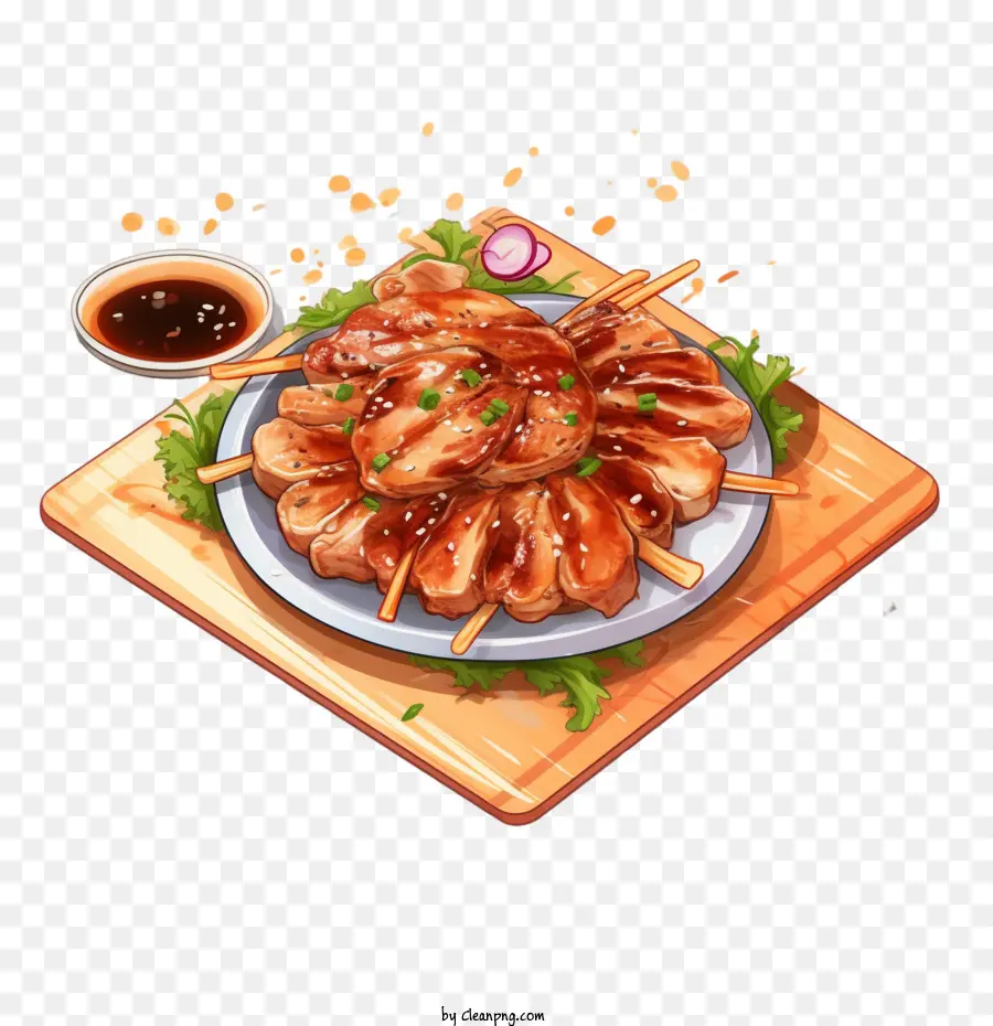 Comida Coreana，Brochetas PNG