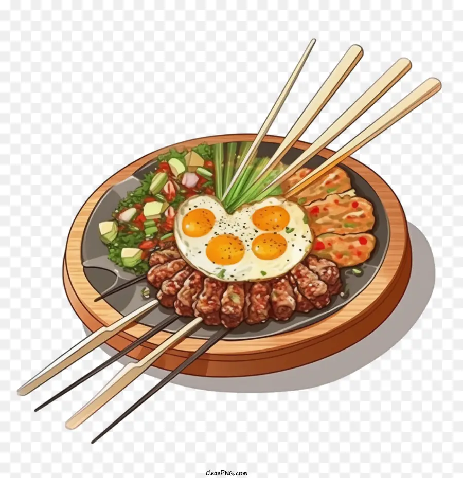 La Comida Coreana，Caricatura De Comida Coreana PNG