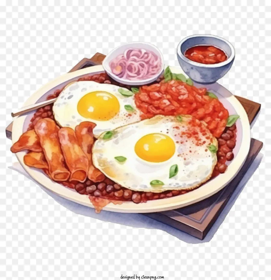 La Comida Coreana，Comida Coreana De Acuarela PNG