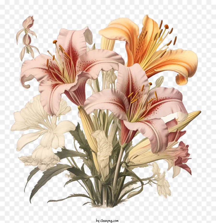 Vintage Lily，Flor De Lis PNG