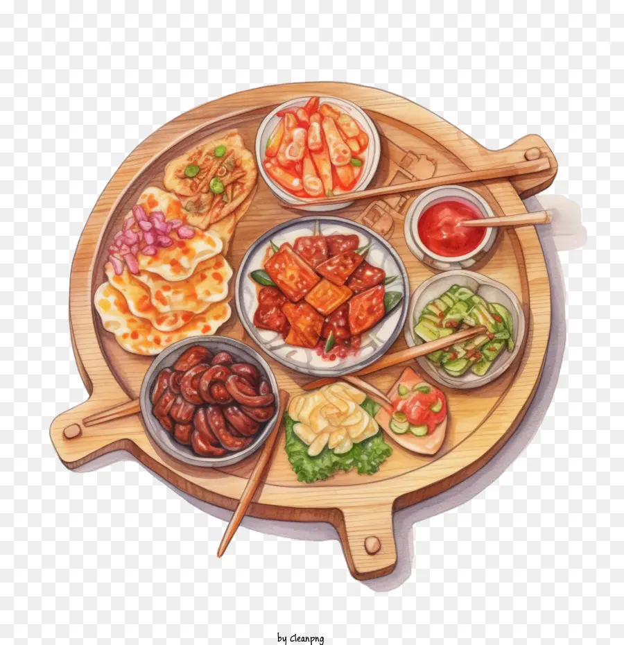 Comida Coreana，Plato De Comida PNG