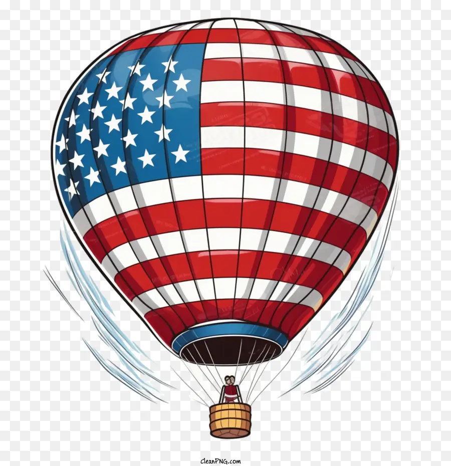 Globo Aerostático，Bandera Americana PNG