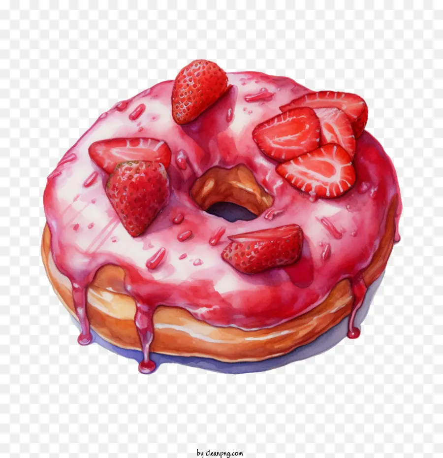 Donut，Rosa Donut PNG