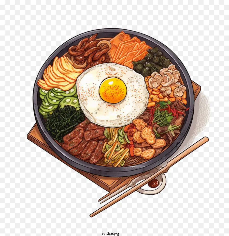 La Comida Coreana，Stir Fry PNG