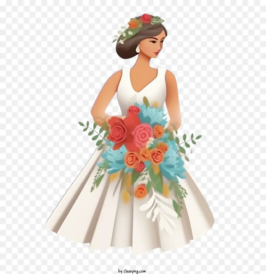 Vestido De Novia，Vestido De Novia De Arte De Papel PNG