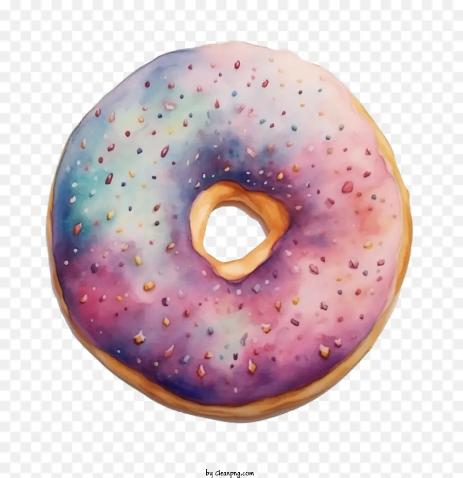 Donut，Acuarela PNG