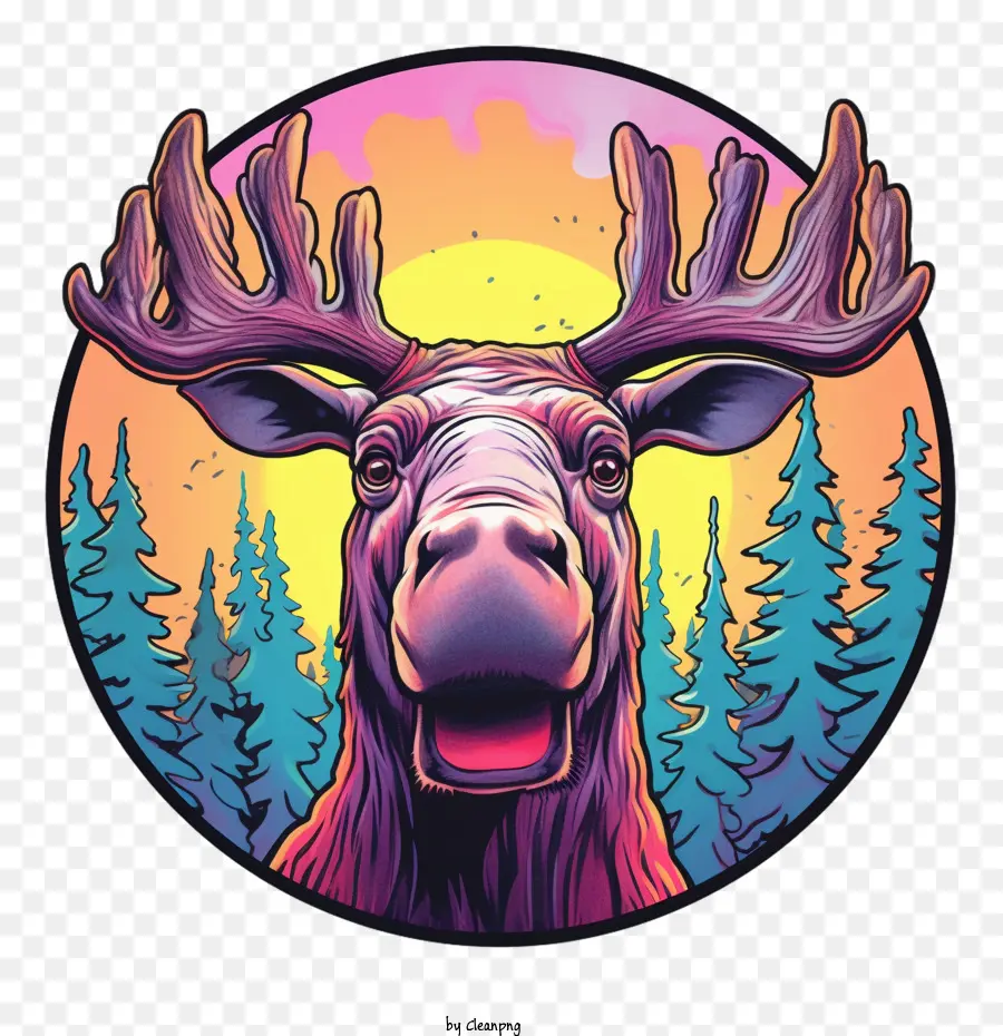 Alce，Moose Emoji PNG