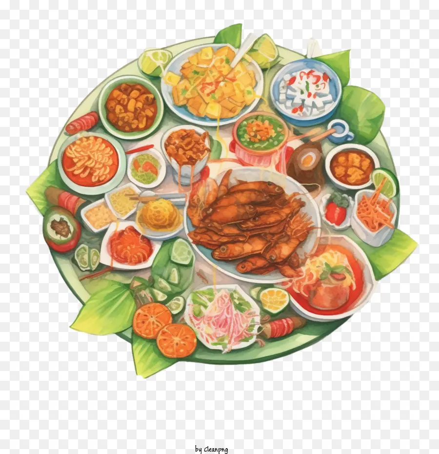 Cocina Malaya，Plato De Comida PNG