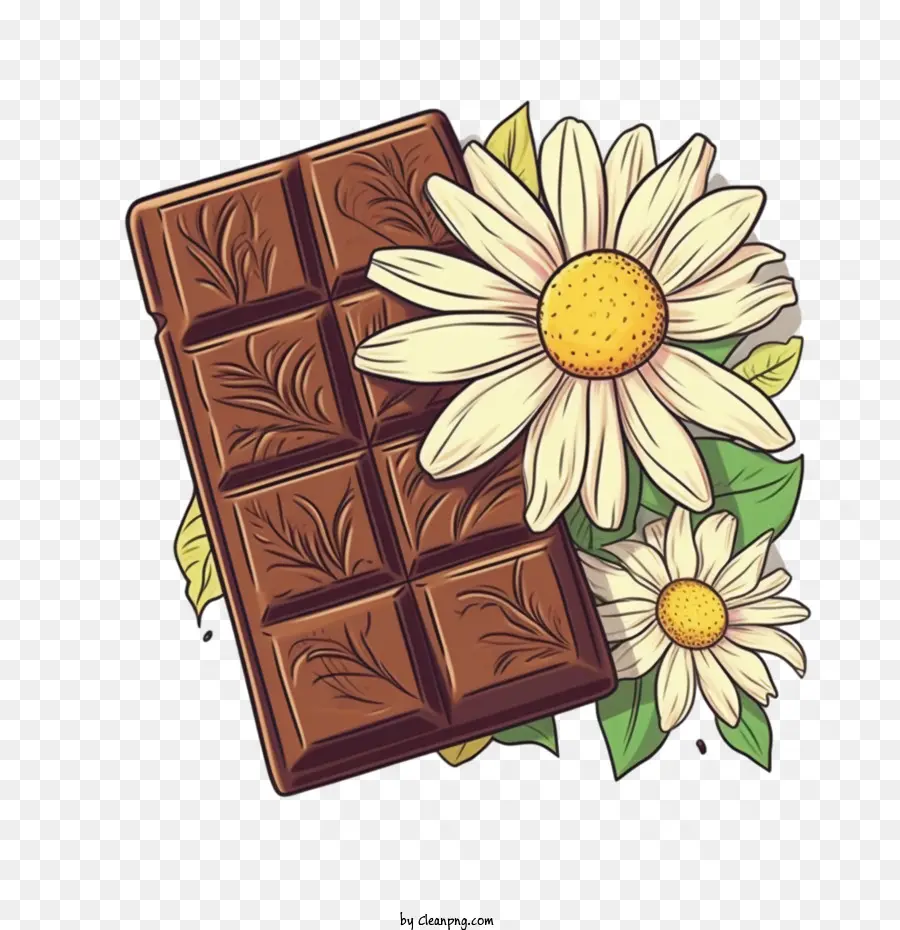 Chocolate，Flor PNG