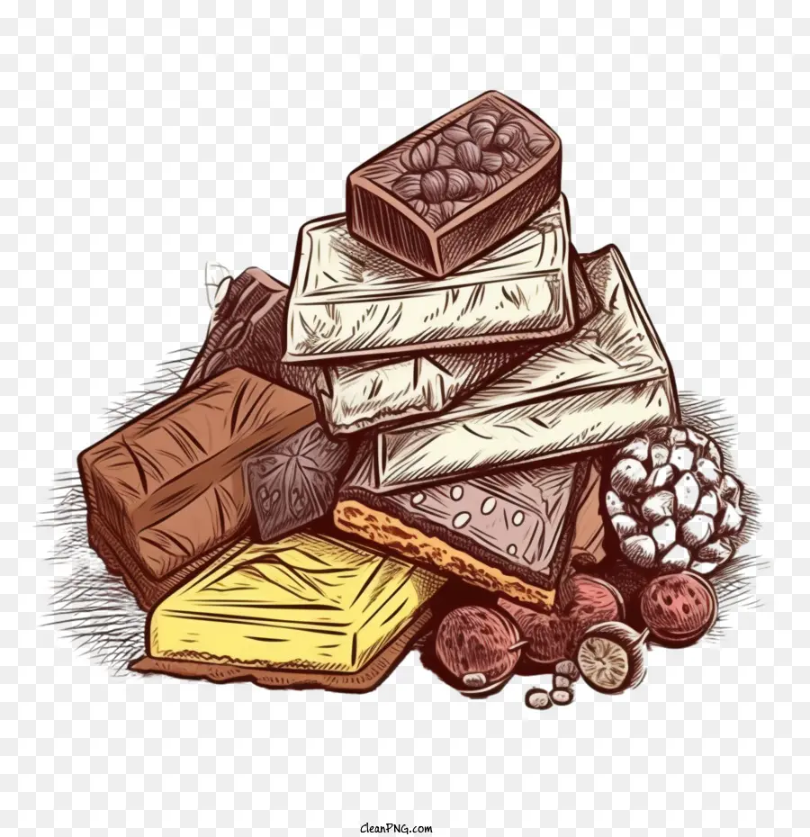 Chocolate，Barras De Chocolate PNG