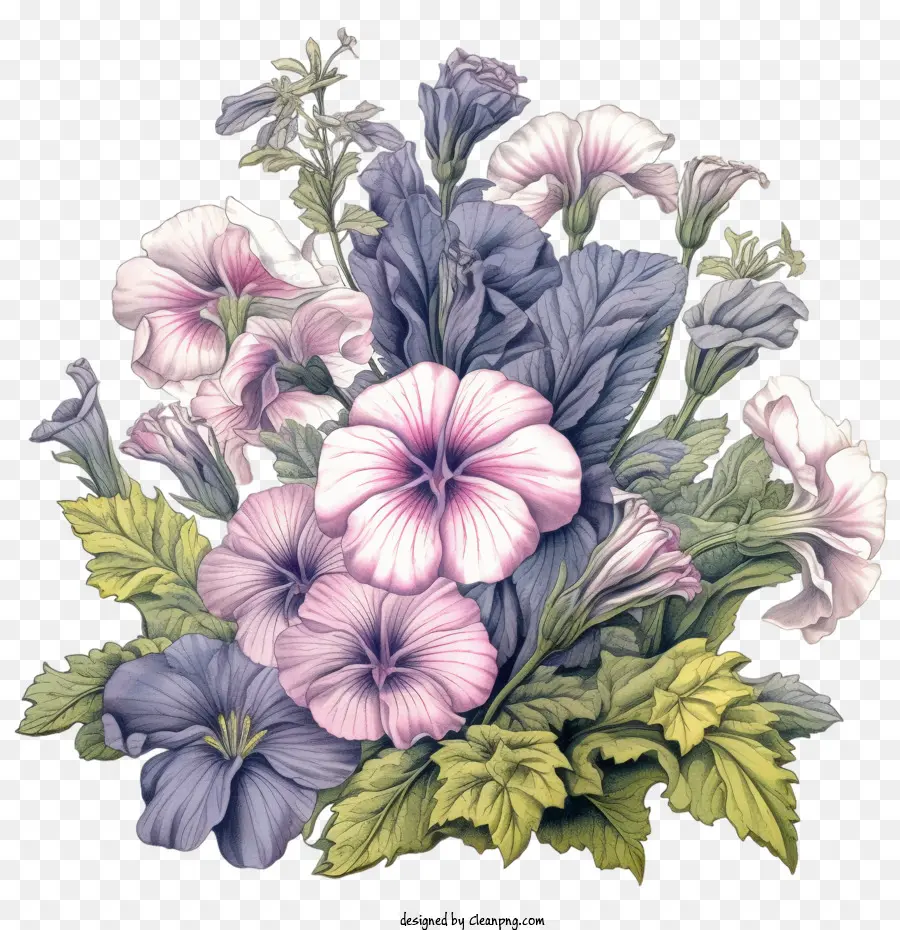 Flor De Petunia，Ramo De Flores PNG