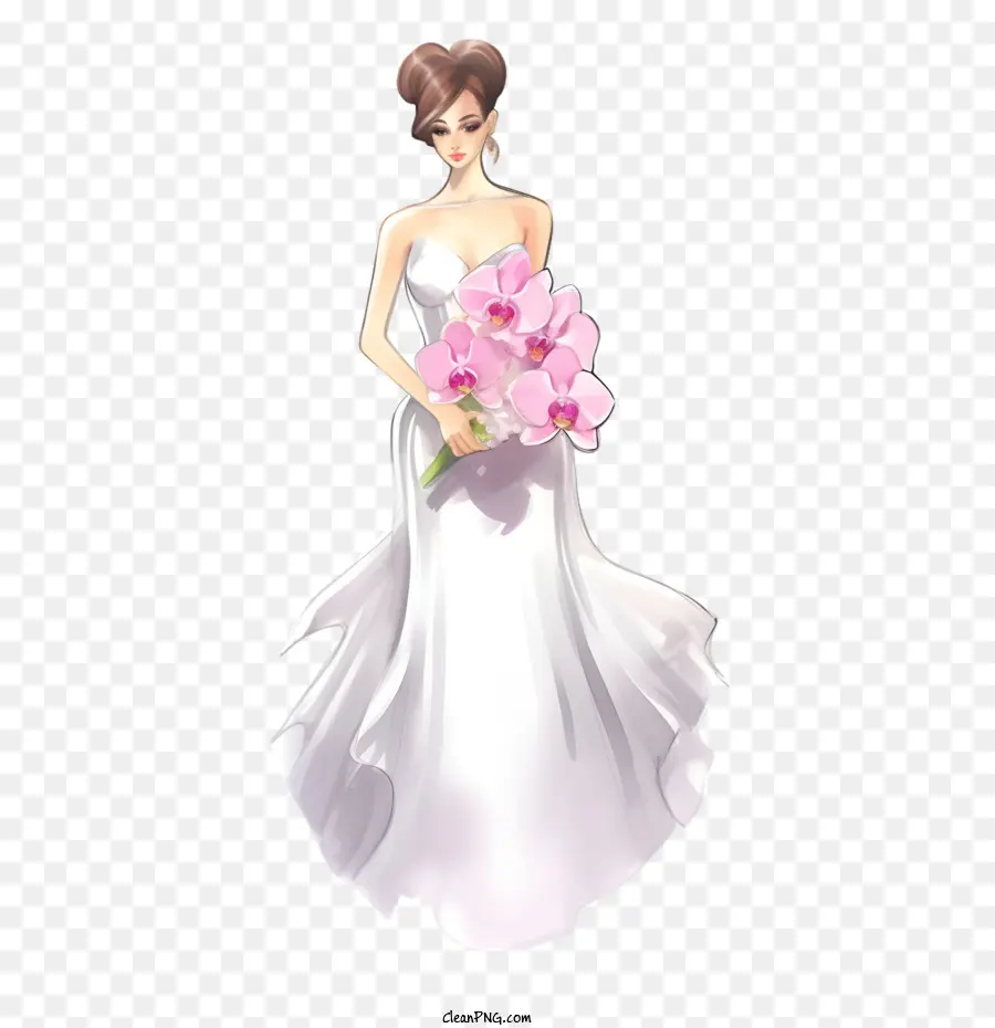 Vestido De Novia，Vestido De Novia De Acuarela PNG