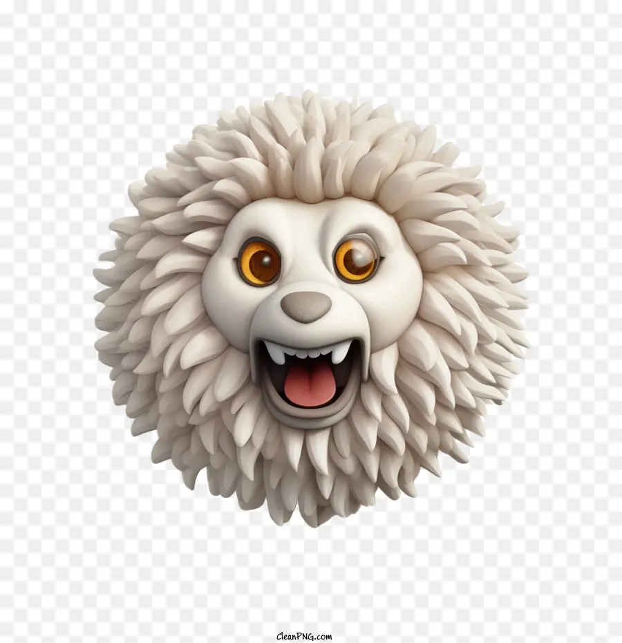 León，Animal Esponjoso Blanco PNG