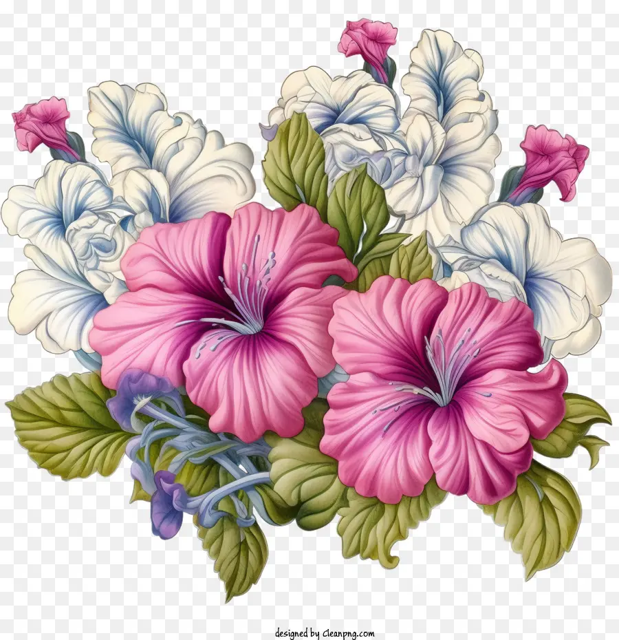 Flor De Petunia，Ramo De Flores PNG