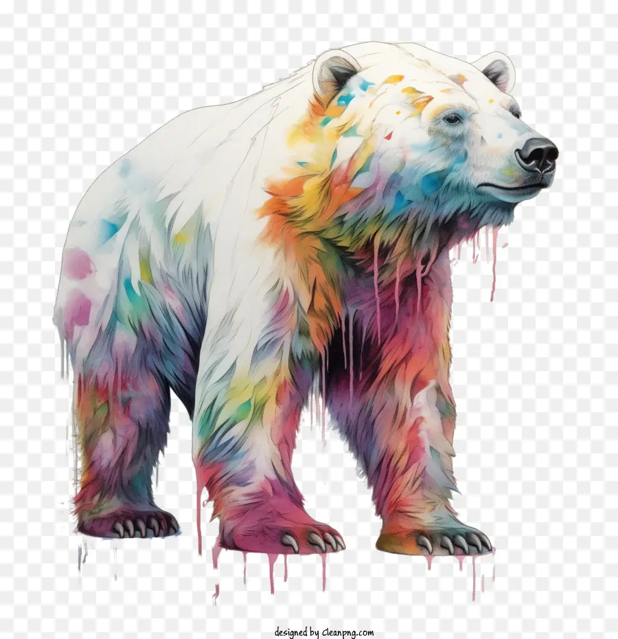 Oso Polar，Oso Colorido PNG