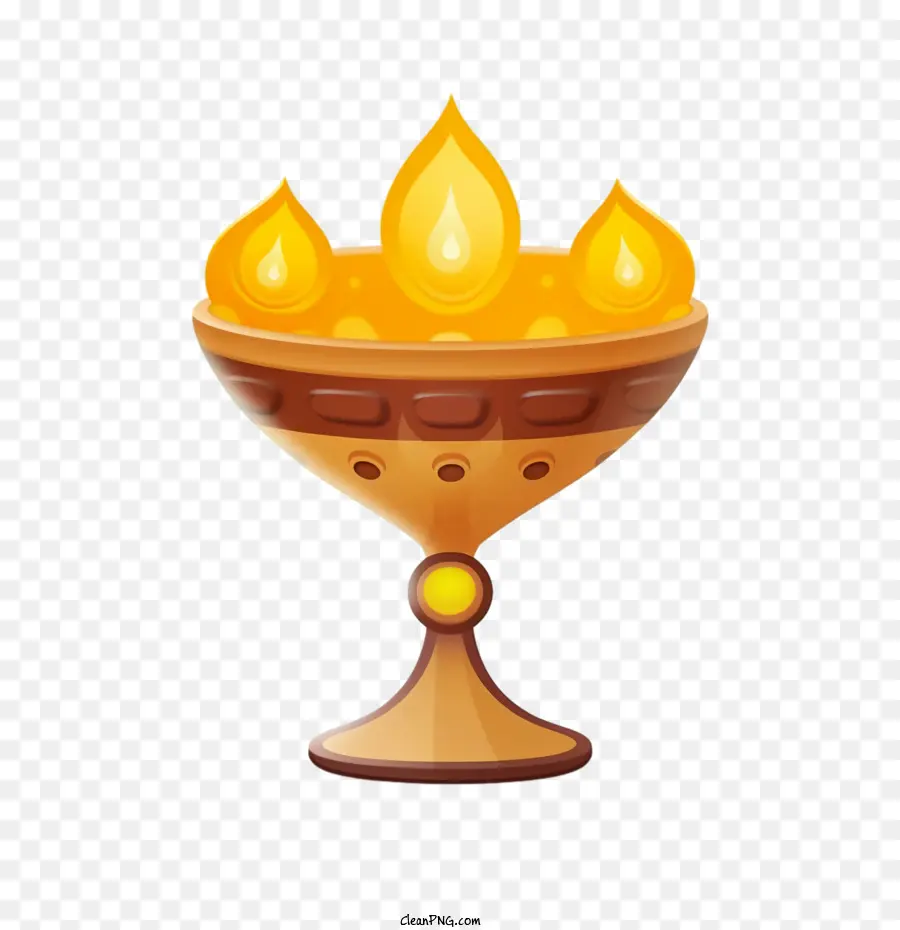 Emoji De Lámpara Diya，Candelero PNG