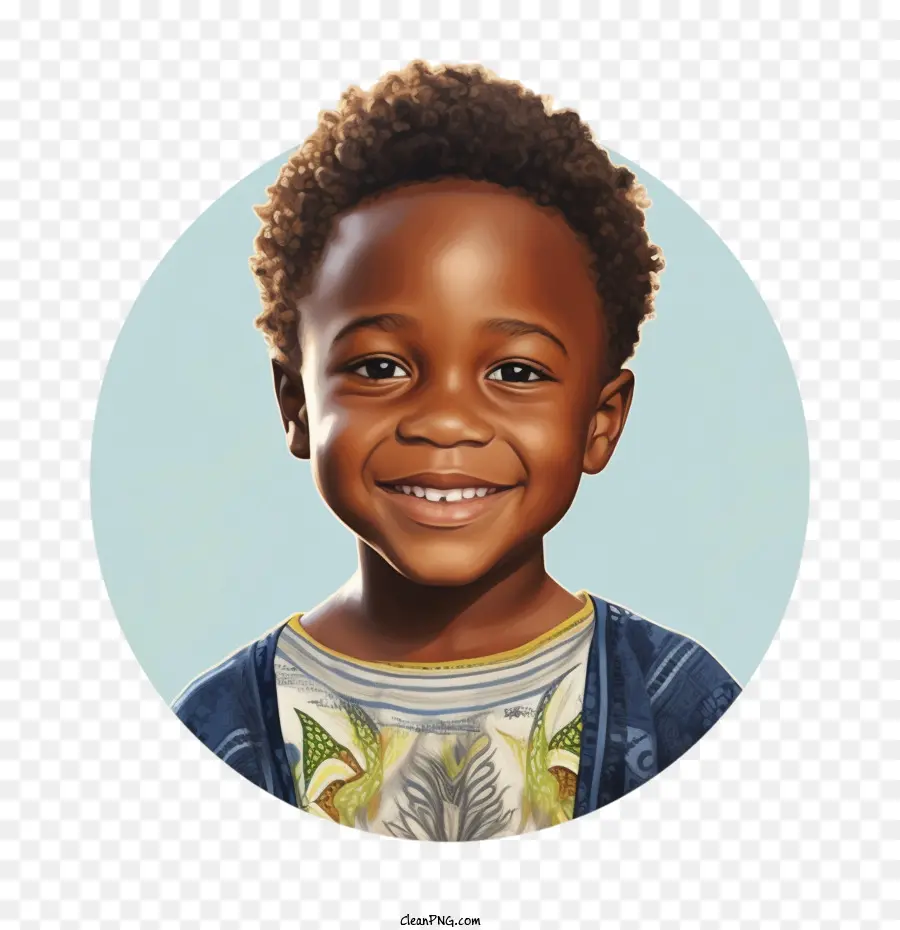 Niño Africano，Niño Sonriente PNG