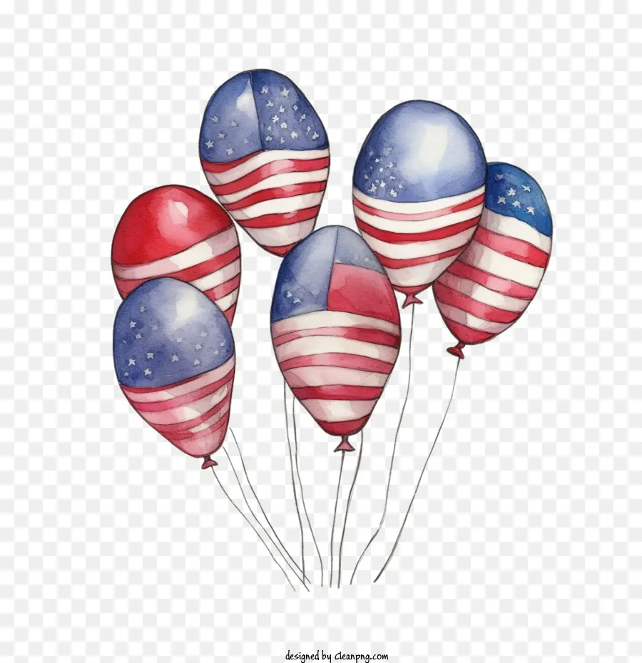 Bandera Americana，Globos PNG