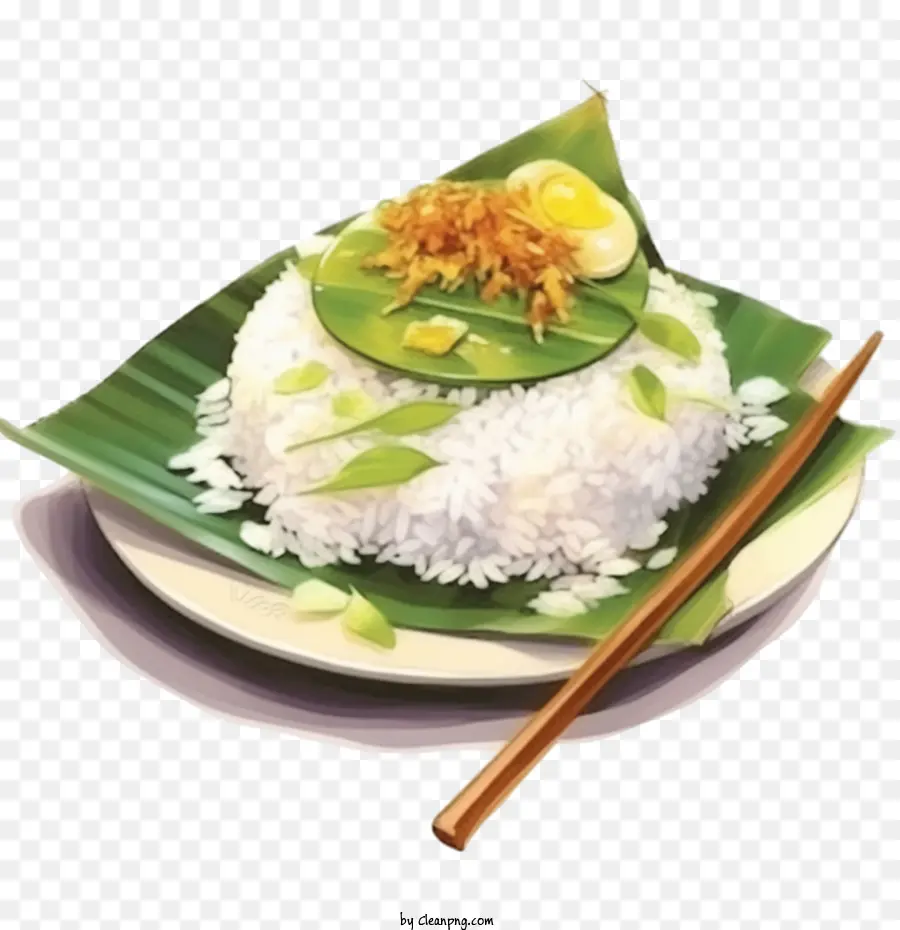 Cocina Malaya，Plato De Arroz PNG