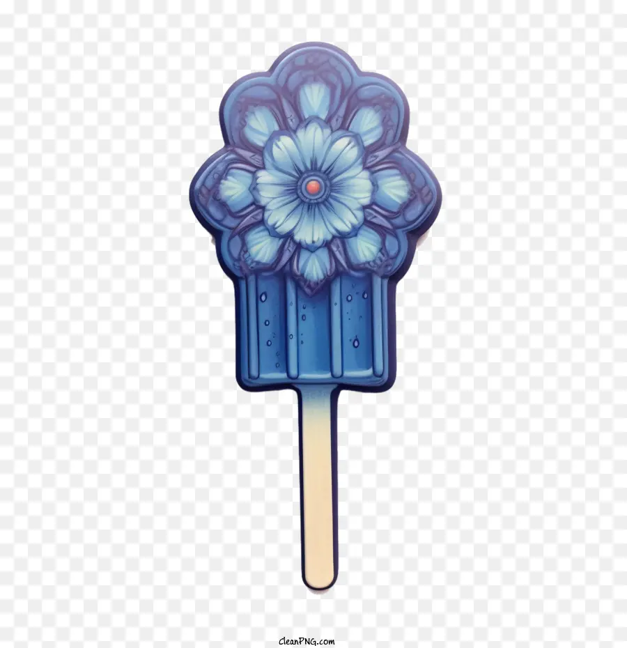 De Paletas，Flor Azul PNG