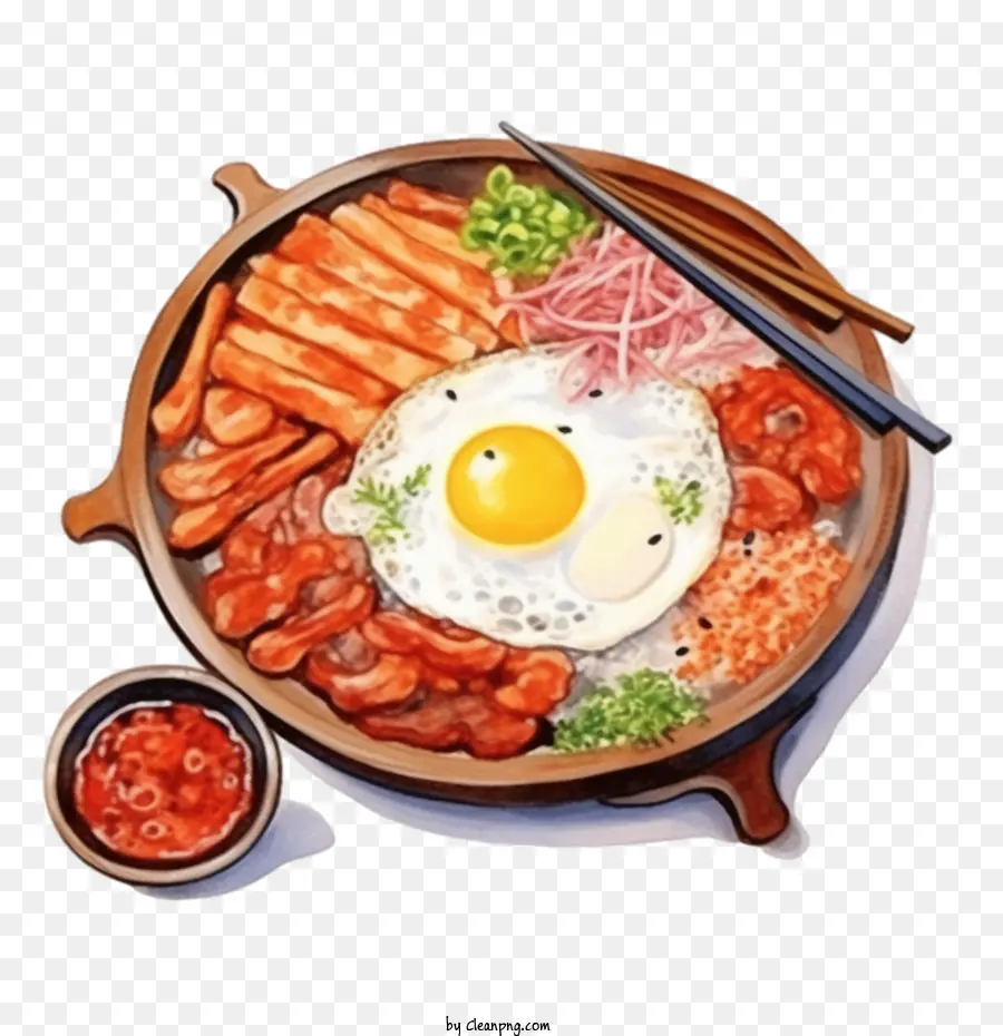 La Comida Coreana，Arroz Frito Coreano PNG