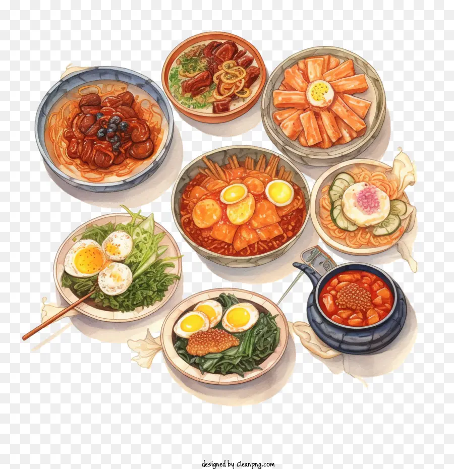 La Comida Coreana，Picante PNG