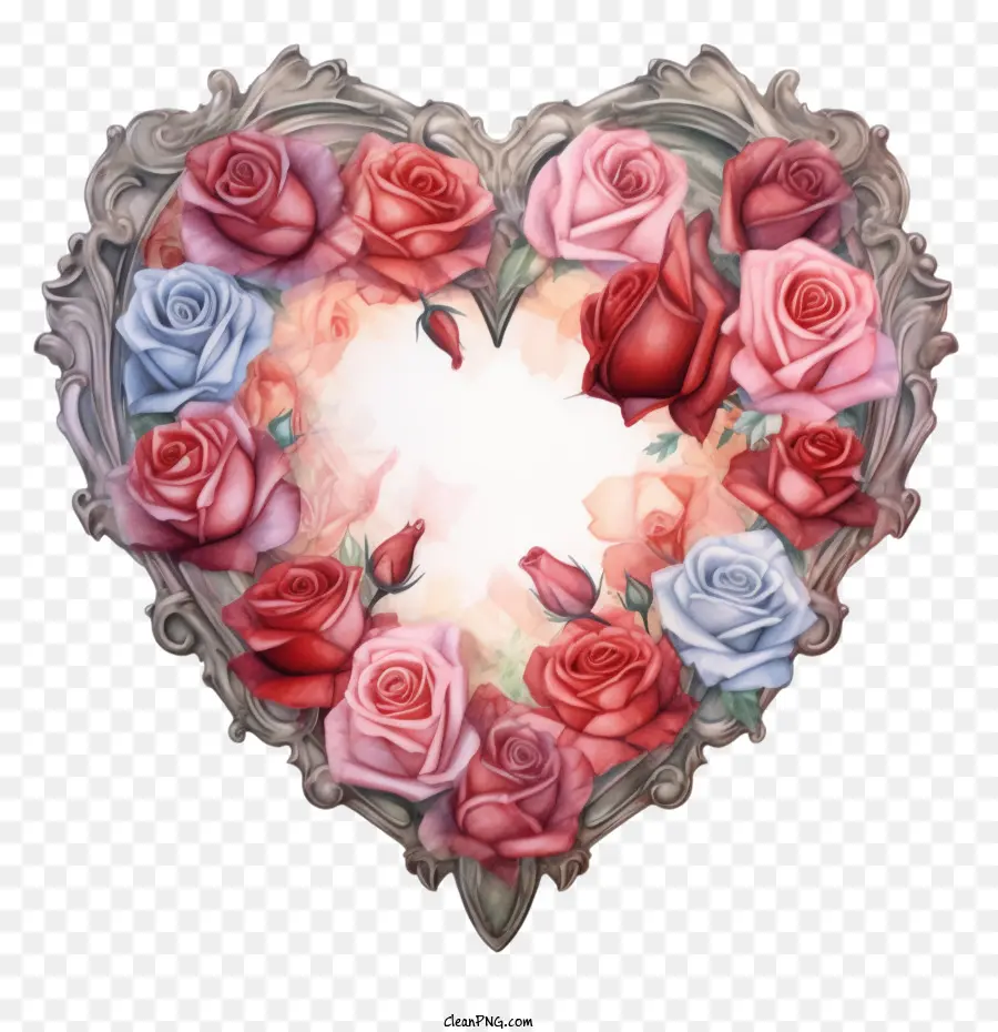 Rosa Corazón，Corazón PNG