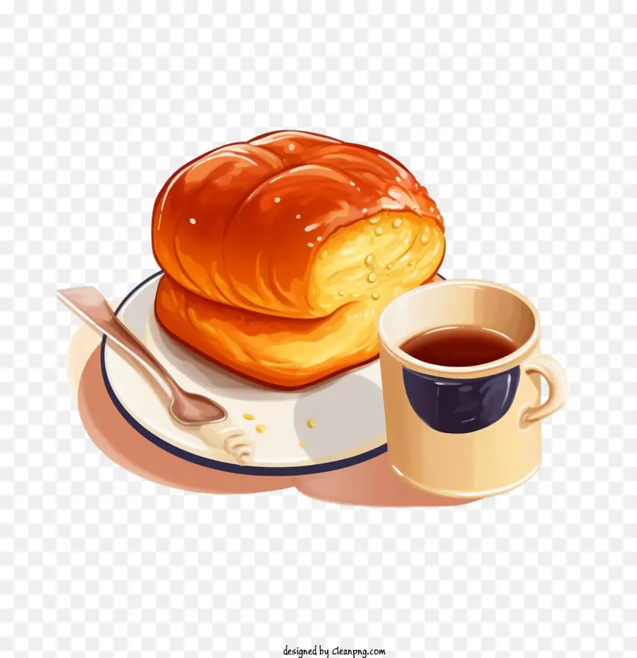 Pan Brioche，Pan Y Café PNG