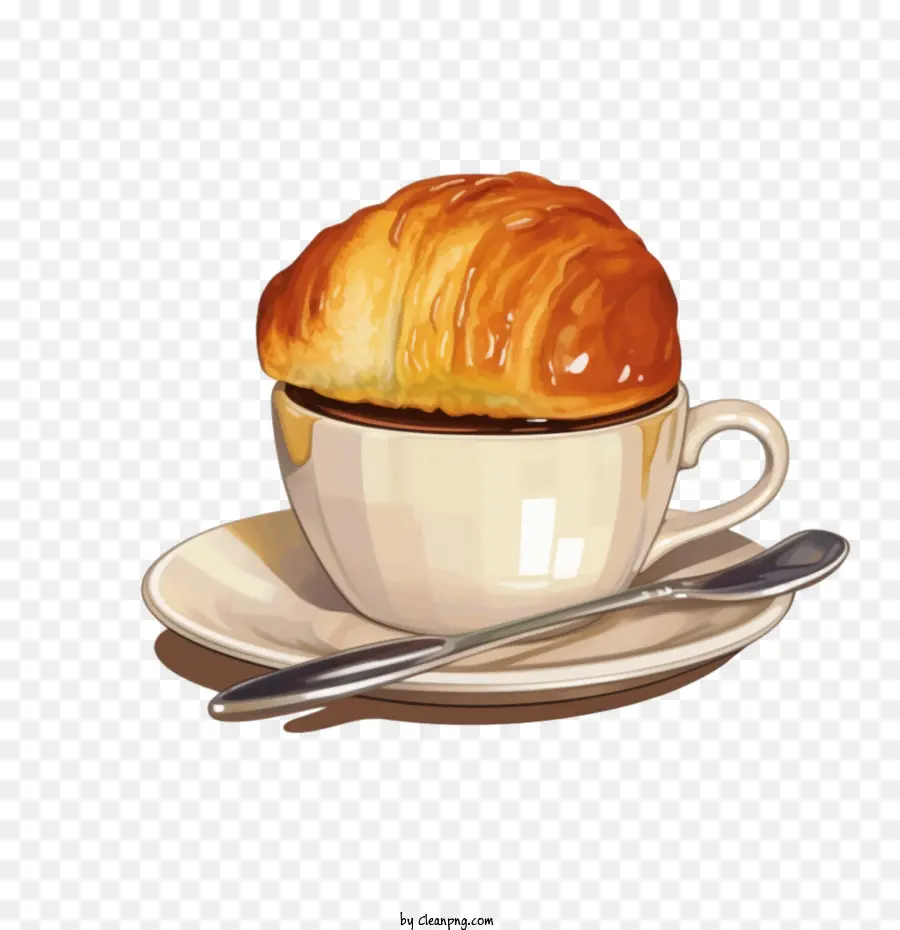 Pan Brioche，Pastelería En Una Taza PNG