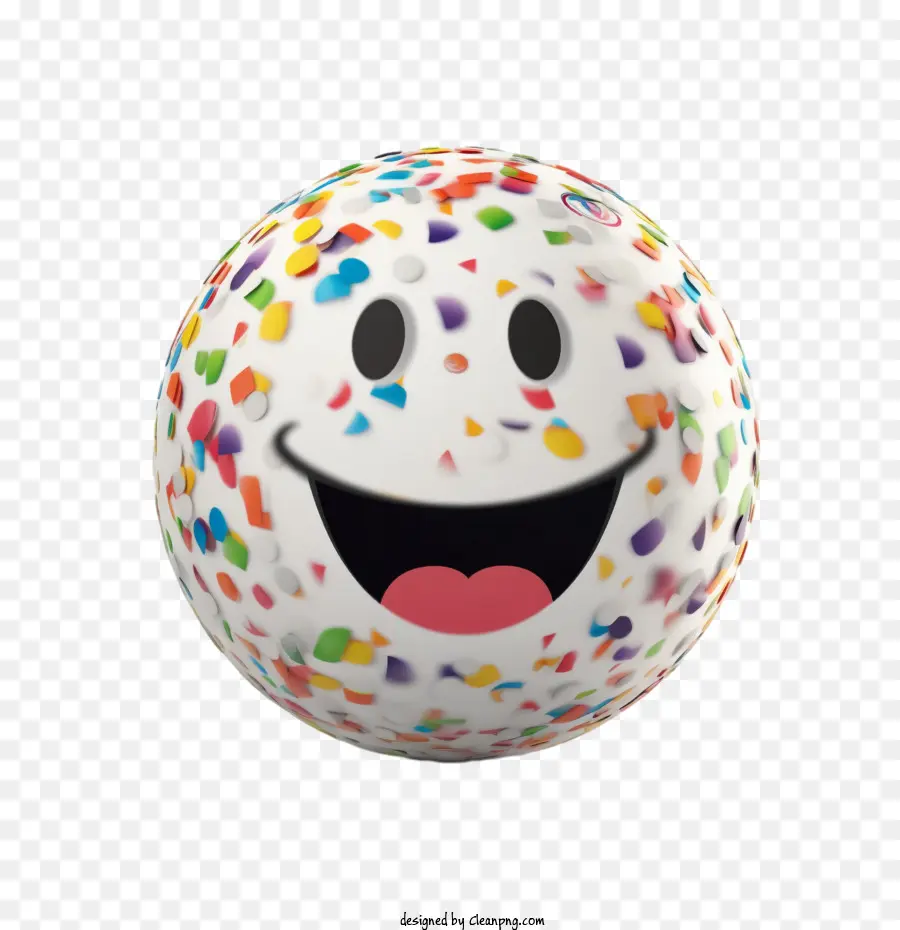 Bola De Confeti，Bola Emoji Sonriente PNG