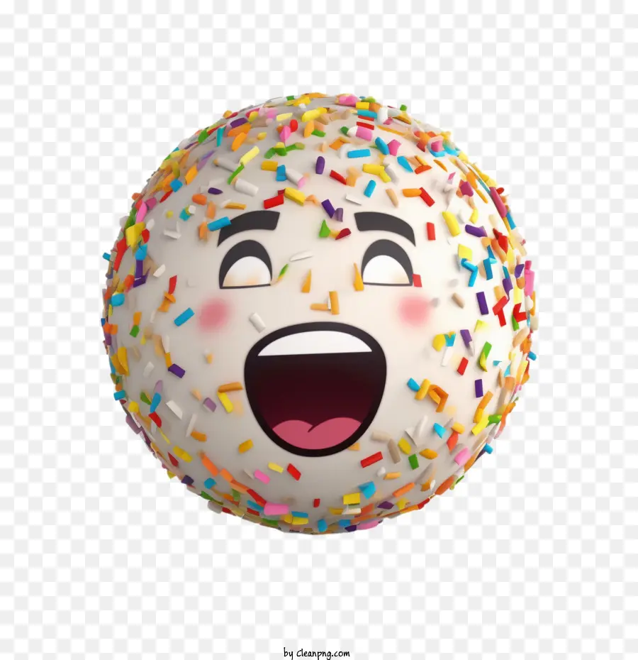 Bola De Confeti，Bola Espolvoreada Sonriente PNG