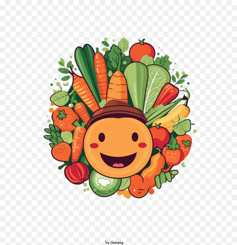 Día Vegetariano，Sonriente PNG