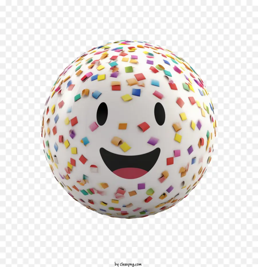 Bola De Confeti，Bola Emoji Sonriente PNG