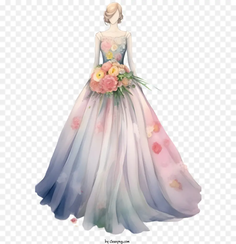 Vestido De Novia，Flores PNG