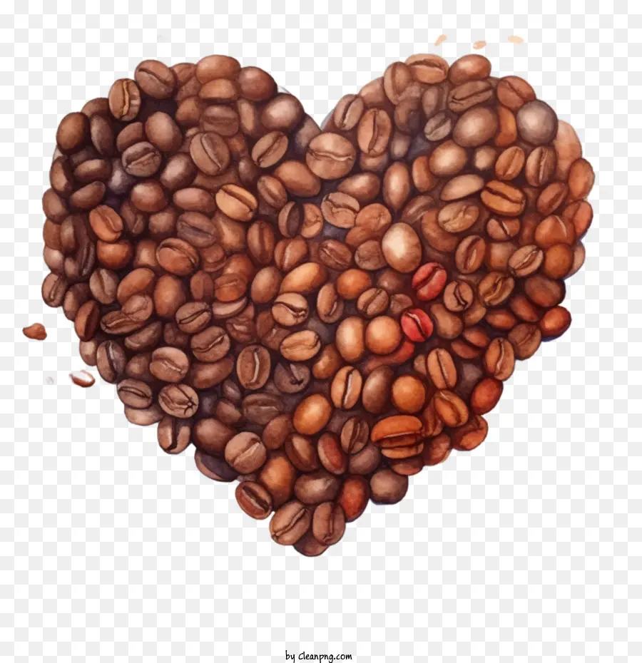 Granos De Café，Corazón PNG