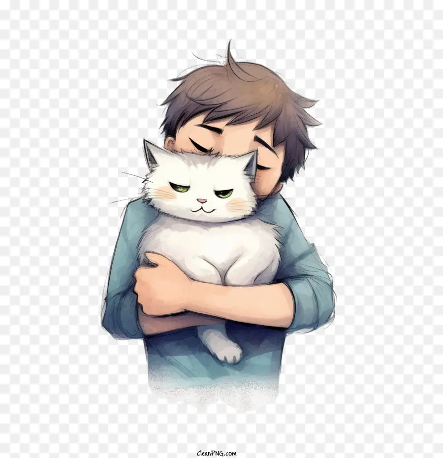 Abrazo Gato，Persona PNG