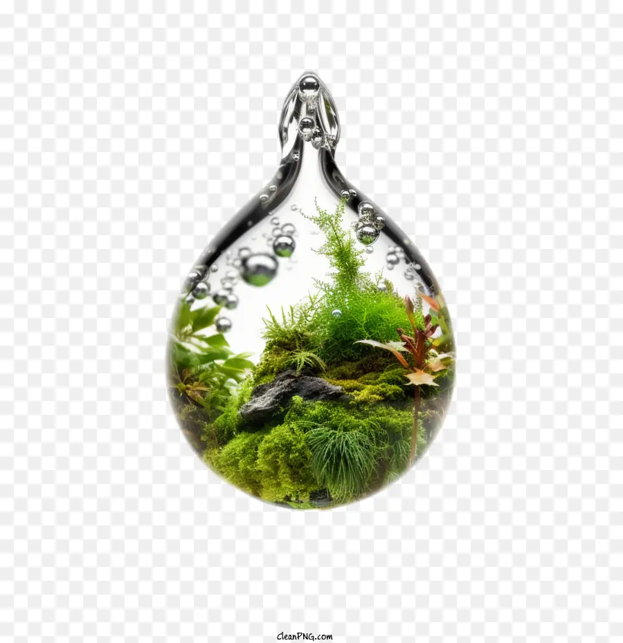 Gota De Agua，Terrario PNG