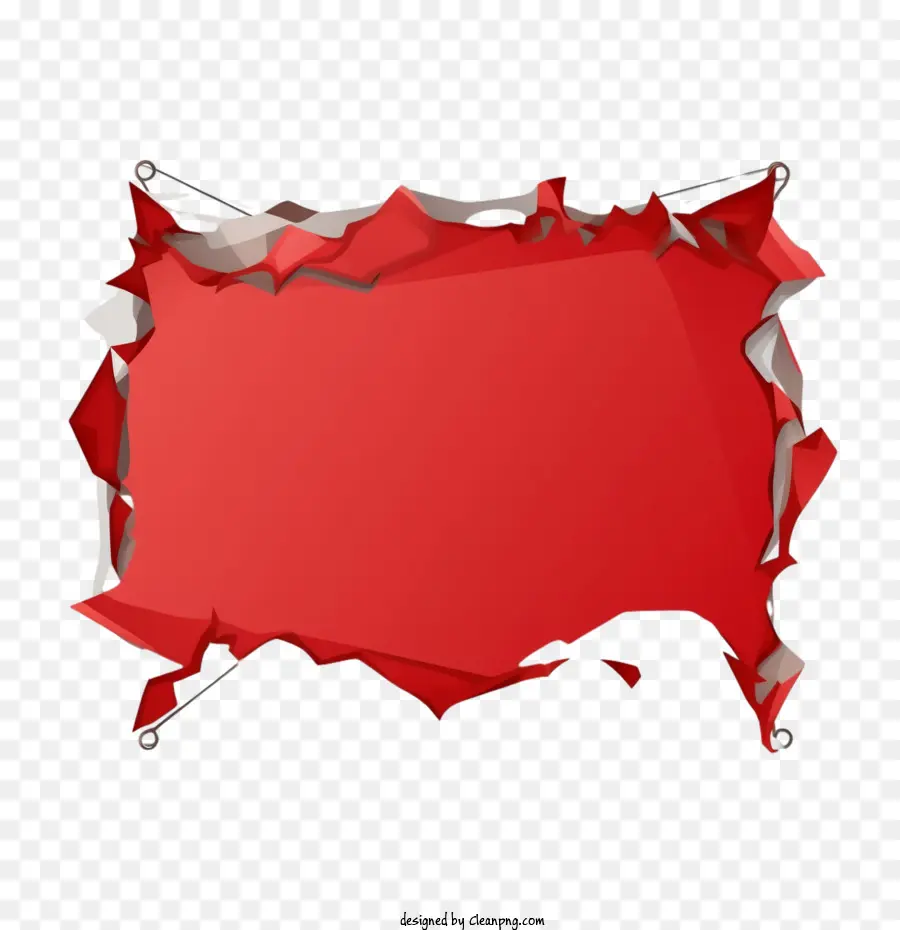 Papel Rasgado，Rojo PNG