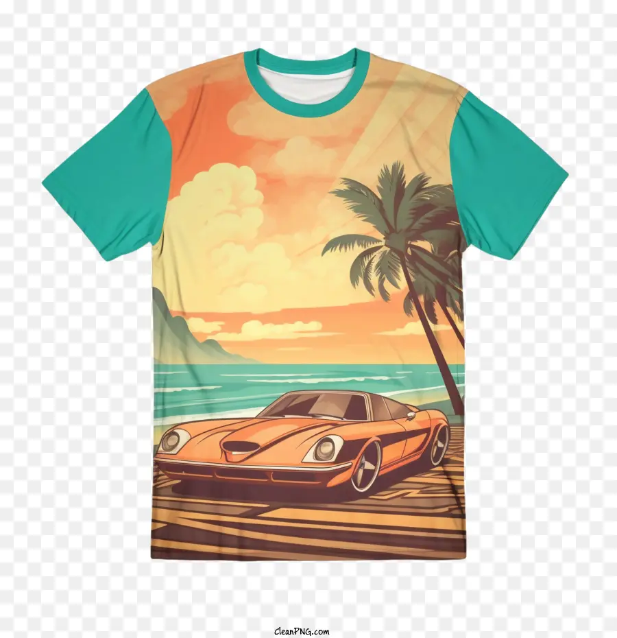 Camiseta，Coche PNG