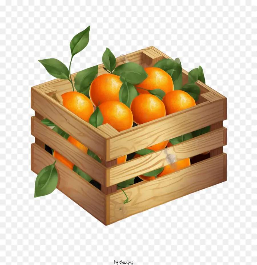 Fruta Mandarina，Patatas En Caja PNG