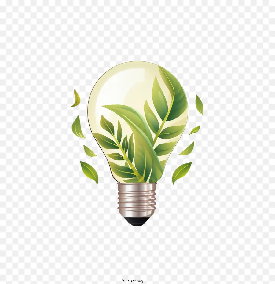 Bombilla De Luz，Eco Verde PNG