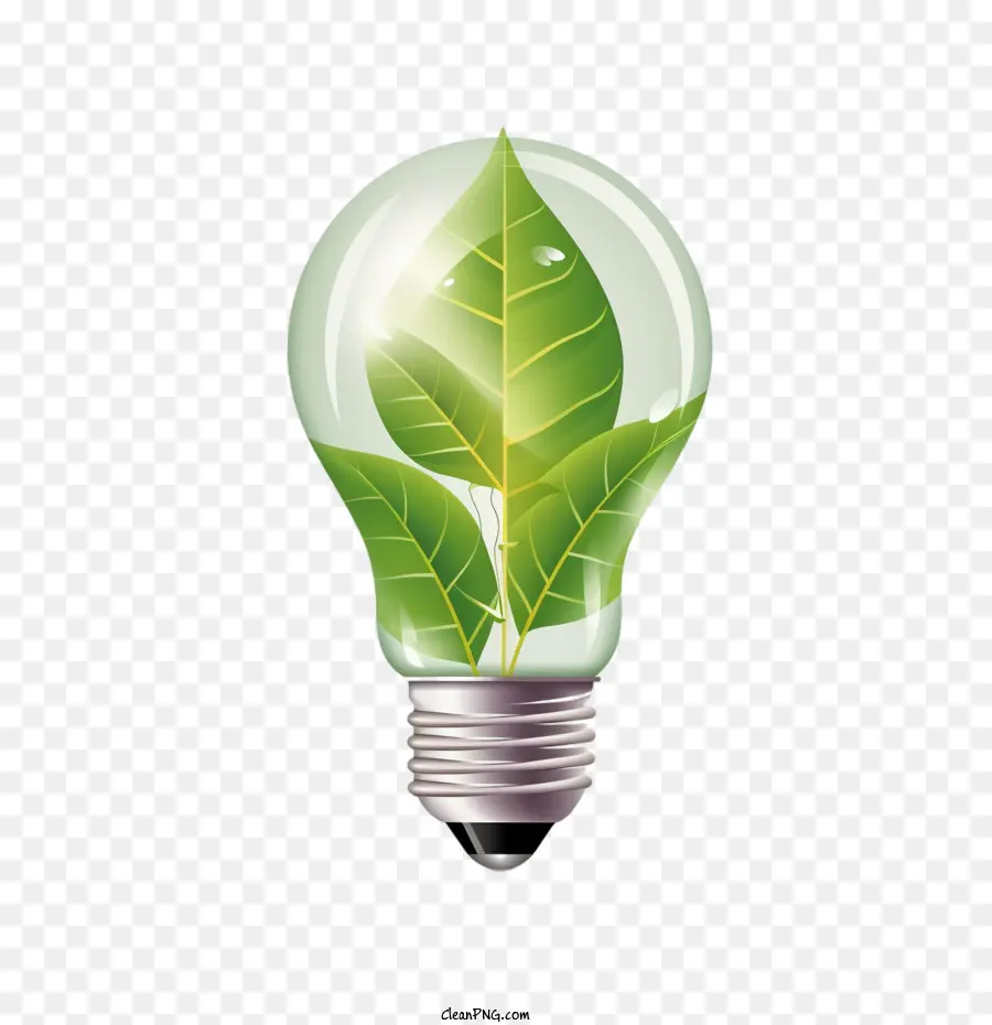 Bombilla De Luz，Eco Verde PNG