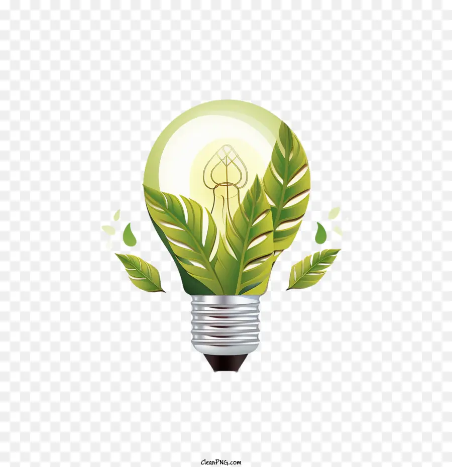 Bombilla De Luz，Eco Verde PNG