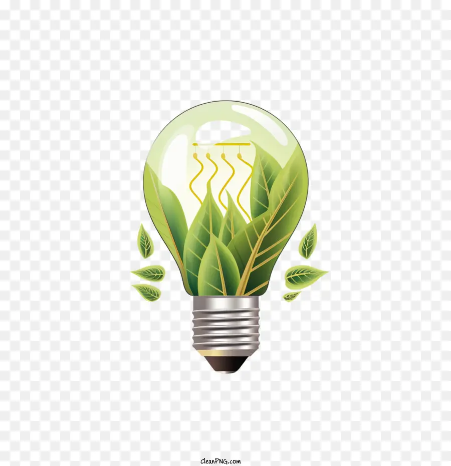 Bombilla De Luz，Eco Verde PNG