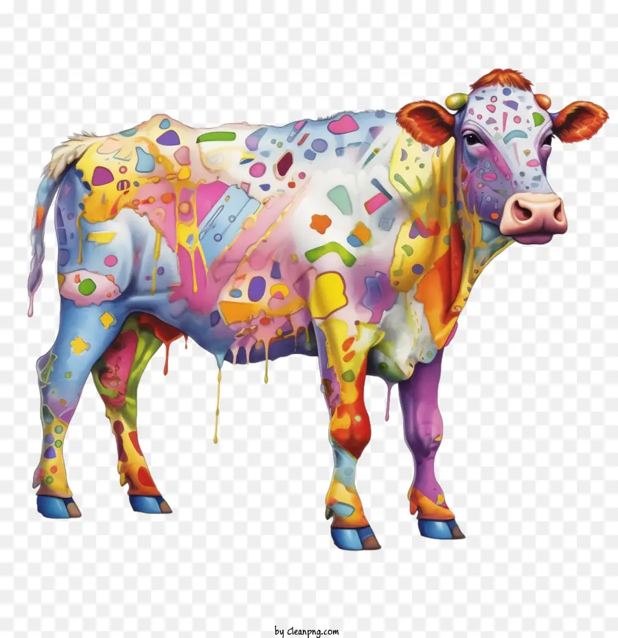 Vaca，Vaca Colorida PNG